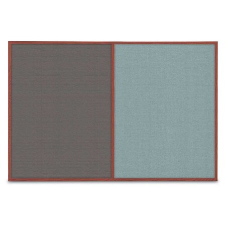 United Visual Products Slim Style Indoor Enclosed Corkboard, 42 UVRDS42SBH-SATIN-BUFF